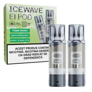 Cartus Icewave E1 Pod Triple Melon 2ml 20mg 2 Cartuse
