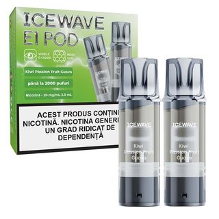 Cartus Icewave E1 Pod Kiwi Passion Fruit Guava 2ml 20mg 2 Cartuse