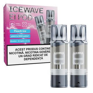 Cartus Icewave E1 Pod Peach Ice 2ml 20mg 2 Cartuse