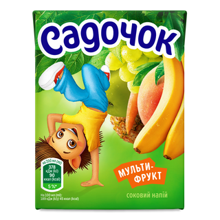 Sadochok Bebida multifruto con pulso, 200 ml