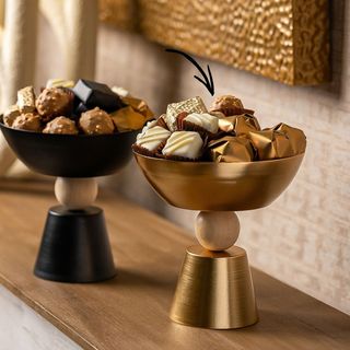 Support haut à boule Doré