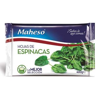 Espinaca en hojas (pack de 400g) 1 ud