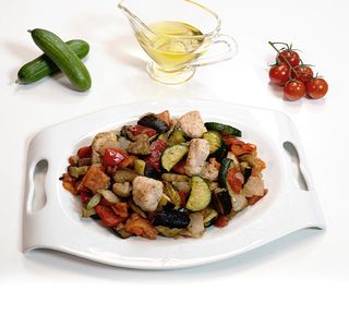 Braseado de Verduras con Pollo 0.45 Kg aprox.