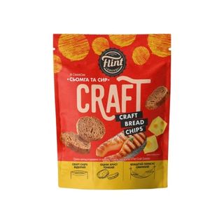 Грінки 90 г Flint Craft Grenki житньо-пшеничні зі смаком Сьомга та сир м/уп