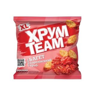 Сухарики 90 г ХрумTeam Багет зі смаком королівського краба м/уп