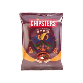 Чипси 110 г CHIPSTER'S картопляні зі смаком Борщ м/уп