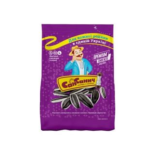 Насіння соняшника 100 г Сан Санич Преміум смугасте смажене солоне м/уп