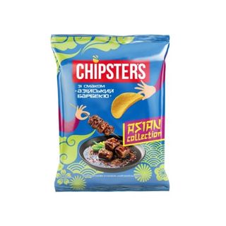Чипси 110 г CHIPSTER'S картопляні зі смаком Азійський барбекю м/уп