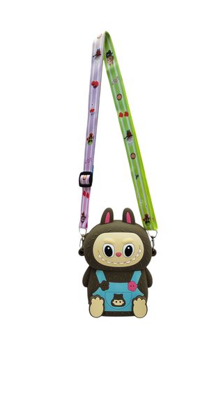 Сумка гелевая Лабубу 15см арт.tr1692 коричневая