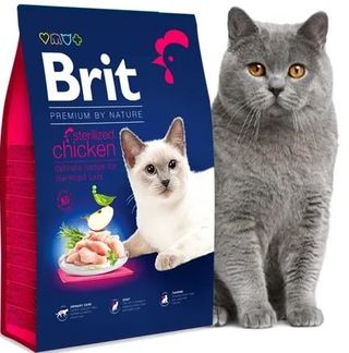 Brit Premium Aliment Sec pour Chat par Nature Cat. Poulet stérilisé 1