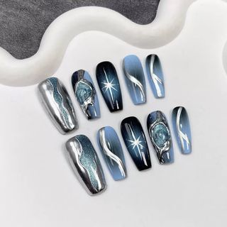 OhMy Nail Korea 100% handmade gel press-on nails faux ongles OMNKM015-M