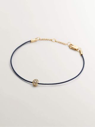 Pulsera Sue De Hilo Y Oro Amarillo 18K Y Diamantes  (J05378-02-Dblcor-I2_St) Talla Única