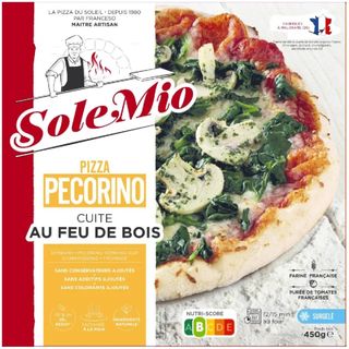 Pizza aux épinards pecorino et persillade cuite au feu du bois 450g - SOLE MIO
