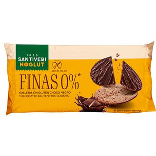 Galletas Finas Sin Gluten 0% Choco Negro Santiveri 88 Gr.