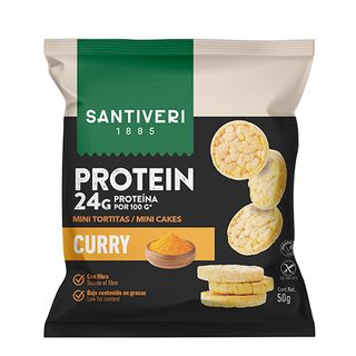 Mini Tortitas Protein Curry Santiveri 50 Gr.