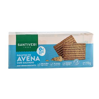 Galletas Salvado De Avena Sin Azúcar Santiveri 270 Gr.