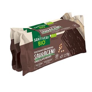 Tostadas Trigo Sarraceno Choc.negro Bio Santiveri Pack*3