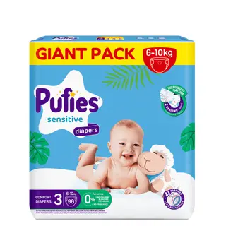 Pufies pelene sensitive GP 3midi 6-10kg 96kom ,A094473