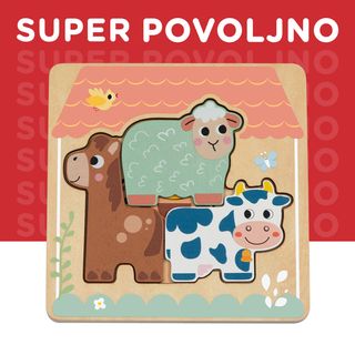 Cute&Cool drvena igračka višesl. umetaljka farma ,A087981