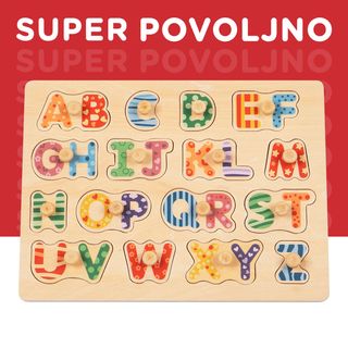 Cute&Cool drvena igračka umetaljka alfabet ,A087973