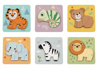 Cute&Cool drvena igračka slagalica umetaljka, 6kom ,A087975