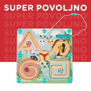 Cute&Cool drvena igračka magnetni lavirint ,A087935