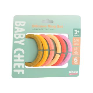 Baby Chef silikonski prstenovi, 6kom, roze ,A087794