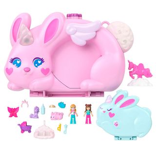 Polly Pocket Estuche 2 en 1 Diversión con Conejitos-JFT88