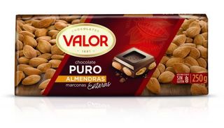 Valor Chocolate Puro Con Almendras 250g