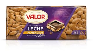Valor Chocolate Con Leche Almendras 250g