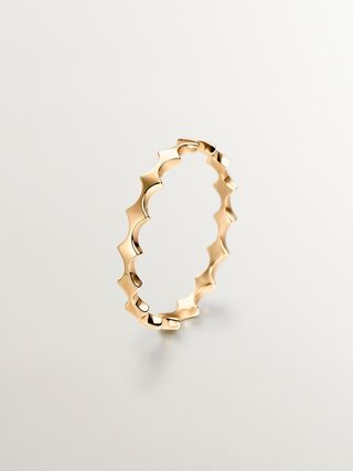 Anillo De Oro Amarillo De 9K Con Rombos (J03858-02) Talla 11