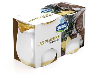 Les plaisirs de CHERGUI au coulis d'ananas/coco (2*125g)