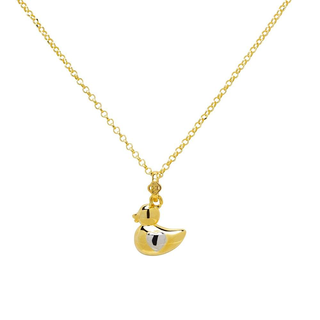 Cadena y Colgante Mamá Pato en Plata