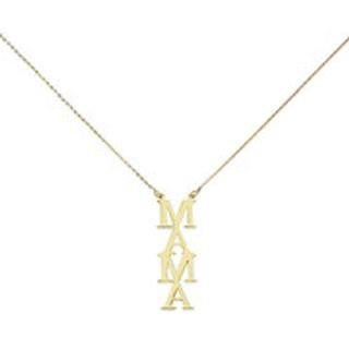 Gargantilla Mamá en Vertical en Oro Amarillo 9 Kilates