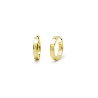 Pendientes Aros Cuadrada Greca 15x4mm en Oro Amarillo 9 Kilates