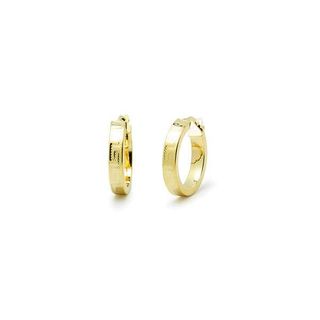 Pendientes Aros Cuadrada Greca 15x4mm en Oro Amarillo 9 Kilates