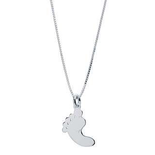 Cadena y Colgante con Pie en Plata