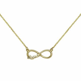 Cadena y Colgante Anahí Infinito Mamá en Plata bañada en Oro