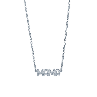 Cadena y Colgante Mama  con Circonitas en Plata
