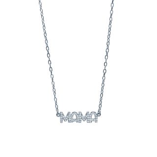 Cadena y Colgante Mama con Circonitas en Plata