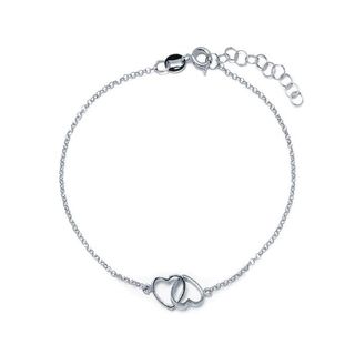 Pulsera Corazones Entrelazados en Plata