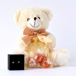 Pack Pendientes Bebé Corazón con Circonita en Oro Blanco 9Kt