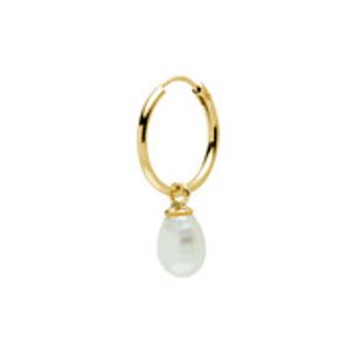 Piercing Aro con Perla en Oro Amarillo 9 Kilates