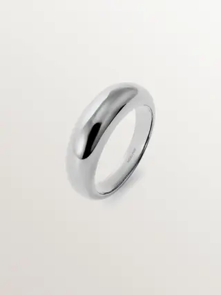 Anillo Abombado De Plata 925(J05982-01) Talla 17