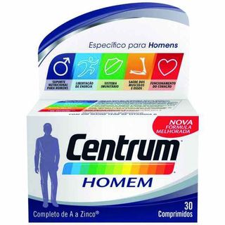 Suplemento Centrum:Homem 30 Comprimidos