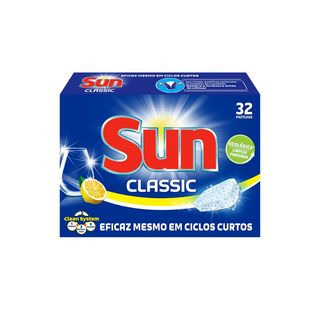 DETERGENTE MÁQUINA LOIÇA SUN 32 PASTILHAS