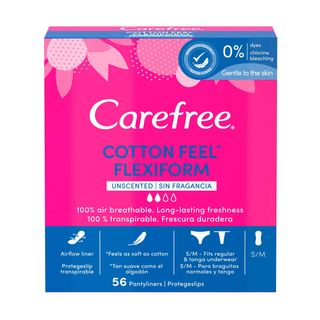 Carefree Cotton Pensos Higiénicos Flexiform embalagem 56 unidades