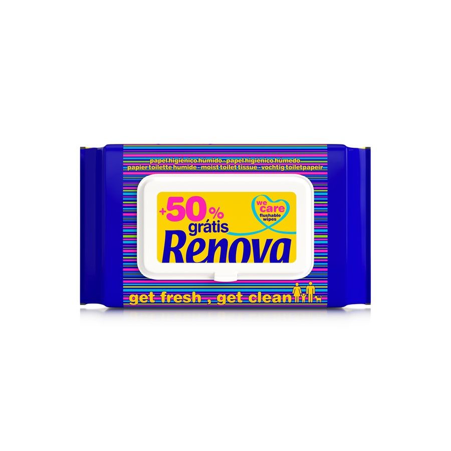 Papel Higiénico Húmido Renova (emb. 40 un + 20 un GRÁTIS)