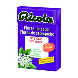 Rebuçados de Ervas Suíças Sabor Flores Sabugueiro Ricola 50 Gramas