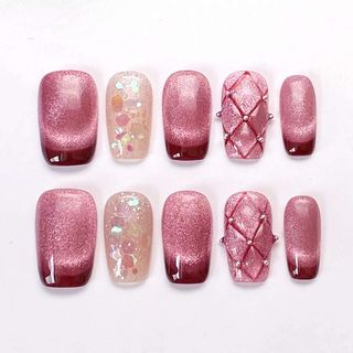 OhMy Nail Korea 100% handmade gel press-on nails faux ongles OMNKM040-S